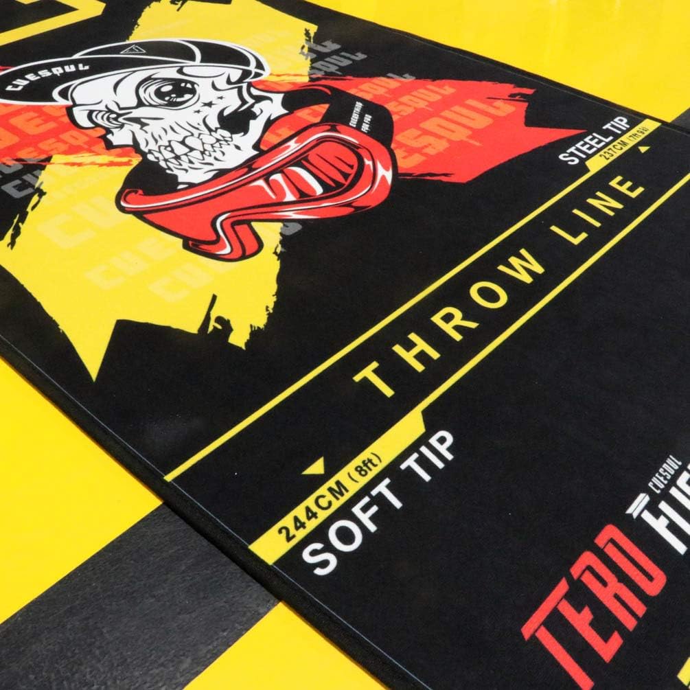 CUESOUL Heavy Duty Dartmatte enthält sowohl die offizielle Soft- als auch die Steel Tip Throwline CS