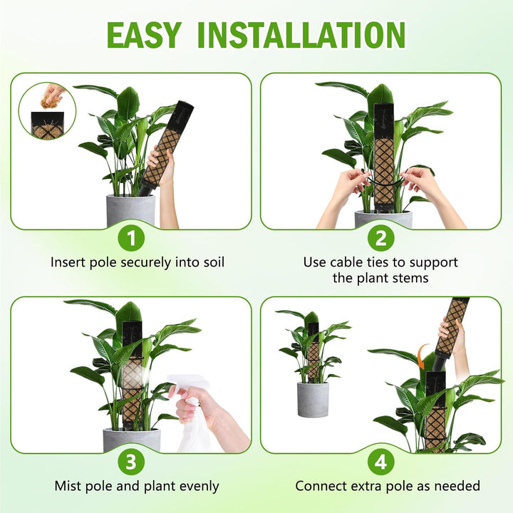 Moss Rod Plant Stake,Moss Rod for Monstera Trellis Indoor Plants Trellis Monstera Plant Stake Trelli