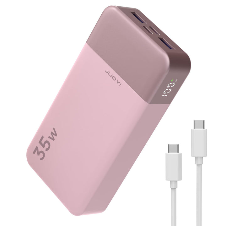 JUOVI 20000mAh Powerbank Tragbares Ladegerät, 35W Schnellladefunktion Externe Handyakkus PD 3.0 QC 4