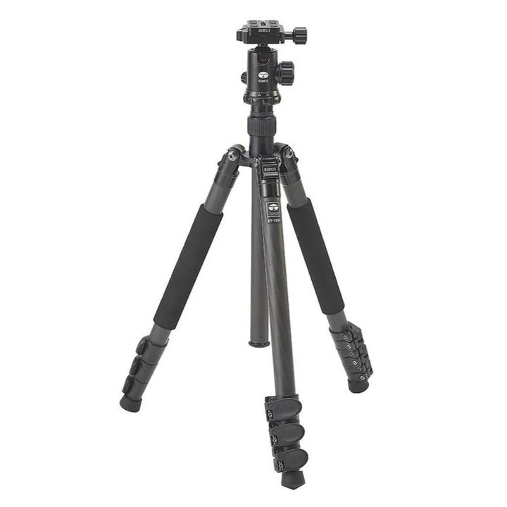 Sirui ET-1204/E-10 Easy Traveler Dreibeinstativ mit E-10 Kopf (Carbon, Höhe: 139 cm, Gewicht: 1,04kg