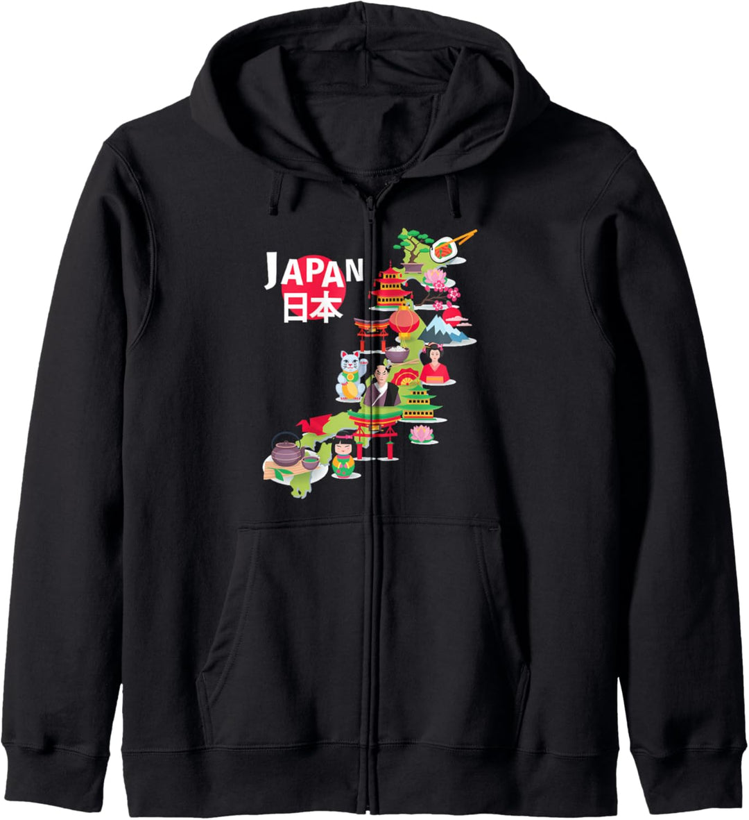 Japanische Flagge Reisekarte Japanischer Stolz Okinawa Tokyo Love Kapuzenjacke