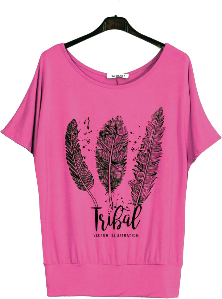 Van Der Rich ® - Oversize T-Shirt mit Fledermausärme - Damen 