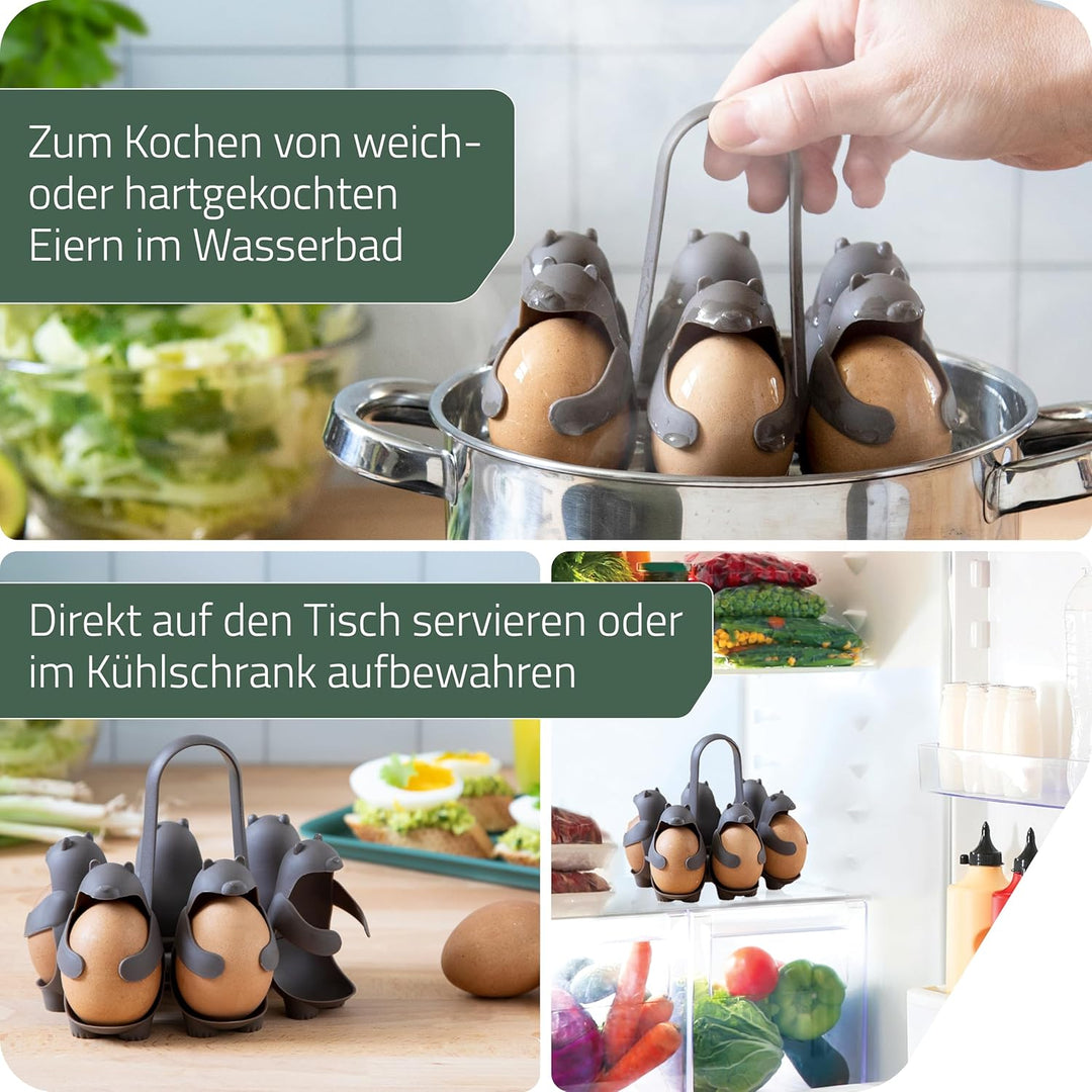 PELEG DESIGN - Eggbears | Universal-Eierhalter | Eierkocher | Eierbecher | Eierbox | Eierbecher lust
