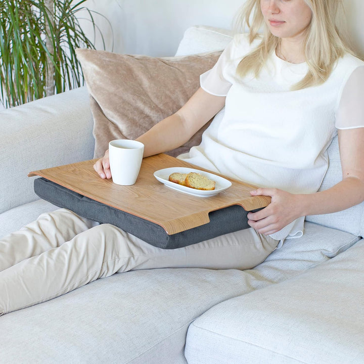 Bosign. Knietablett Laptray mit Sitzsack-Kissen für Laptop, Frühstück. Abnehmbarer und waschbarer Ki