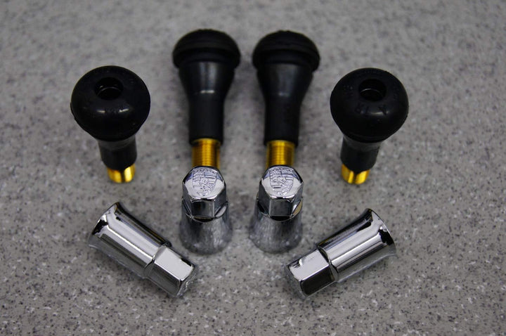 Ventil Satz PORSCHE Wappen Abdeckkappe 911 964 993 996 997 Boxster Cayman