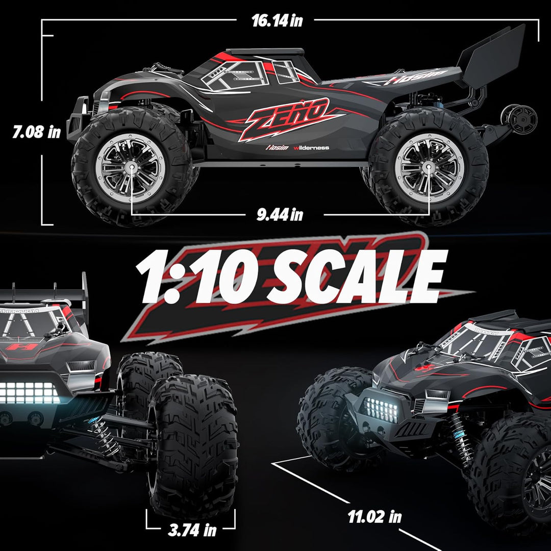 Hosim 1:10 Ferngesteuertes Auto Erwachsene, 48+KM/H High Speed 4WD RC Buggy, mit 2 Akku 7.4V 1500mAh