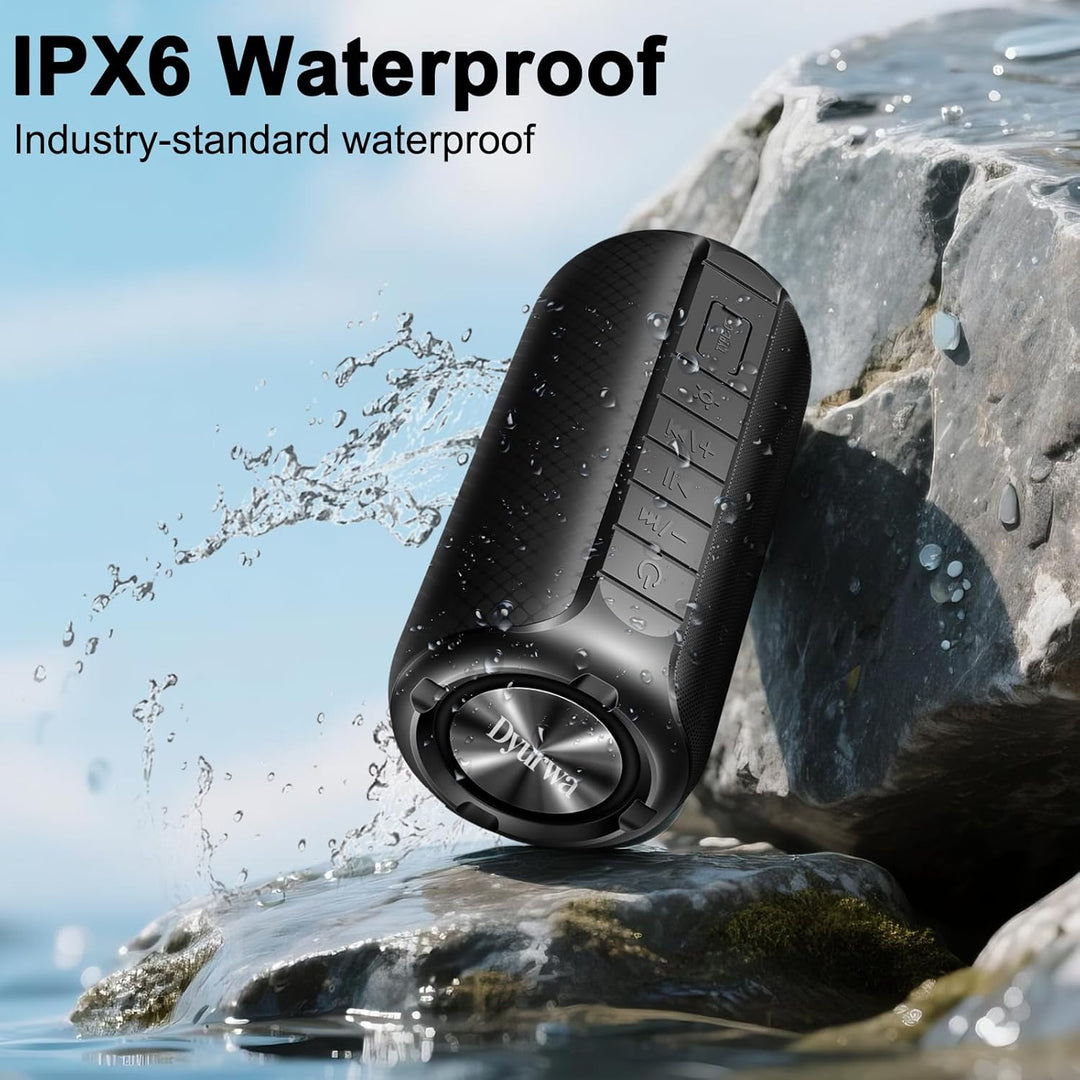 Bluetooth Lautsprecher mit Licht, 52mm Dual Musikbox Bluetooth Box Fantastischer Sound, 12H Outdoor