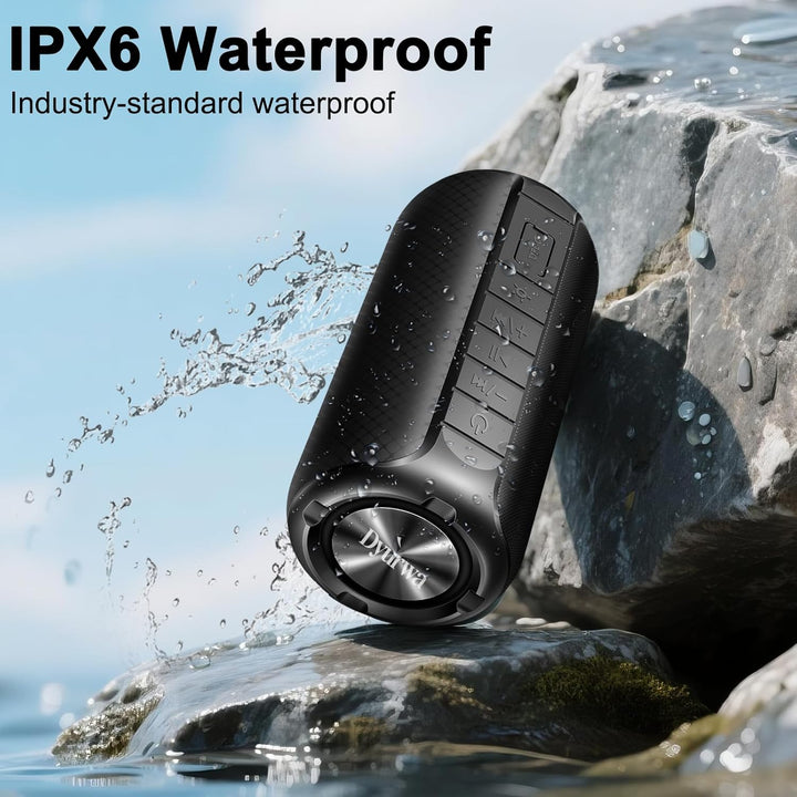 Bluetooth Lautsprecher mit Licht, 52mm Dual Musikbox Bluetooth Box Fantastischer Sound, 12H Outdoor