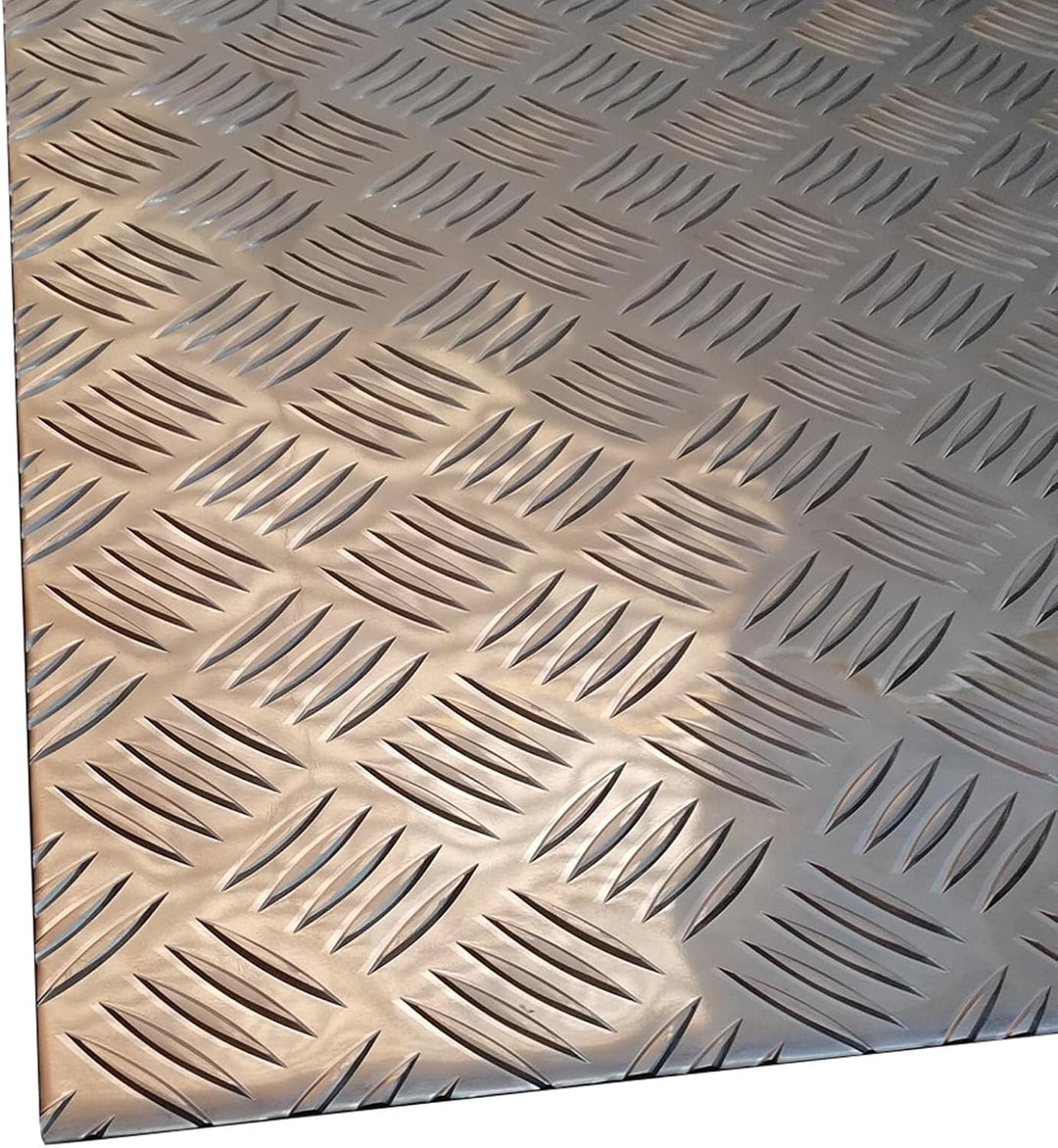 Aluminium Riffelblech QUINTETT 1000x1000mm 5/6,5mm stark grosse Auswahl Tränenblech Schachtabdeckung
