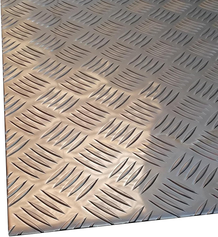 Aluminium Riffelblech QUINTETT 1000x1000mm 5/6,5mm stark grosse Auswahl Tränenblech Schachtabdeckung