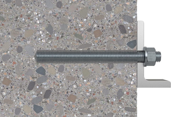 fischer 090451 Ankerstange FIS A M 12 x 160 R Edelstahl, 10 Stück, Silber M12x160 Silber, M12x160 Si