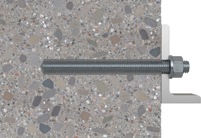 fischer 090451 Ankerstange FIS A M 12 x 160 R Edelstahl, 10 Stück, Silber M12x160 Silber, M12x160 Si