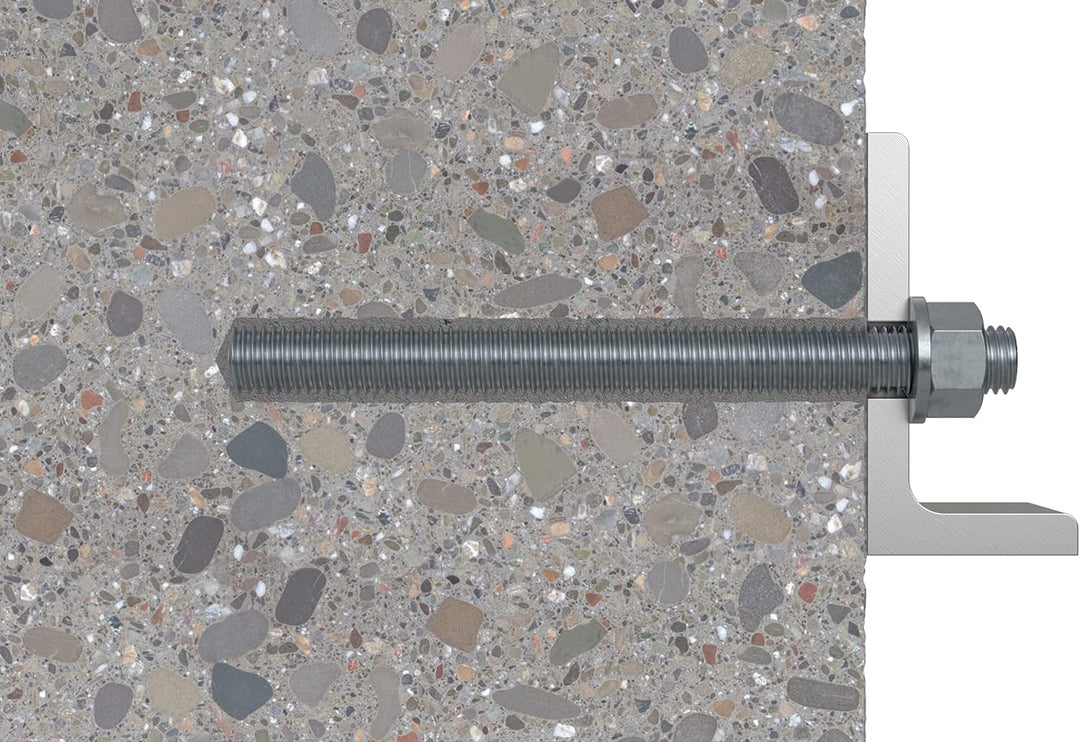 fischer 044974 Ankerstange FIS A M 12 x 120 R Edelstahl, 10 Stück, Silber M12x120 Silber, M12x120 Si