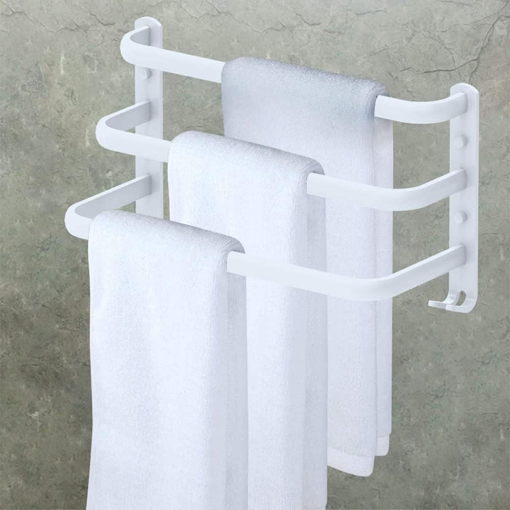 HONPHIER Handtuchhalter Bad 3 Tier Handtuchstange Badezimmer Aluminium Wand-handtuchhalter Handtuchh