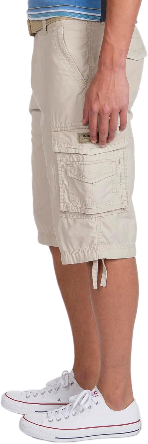UNIONBAY Herren Cordova Cargo-Shorts mit Gürtel, Reg Grössen Cargohose 30 Sand, 30 Sand