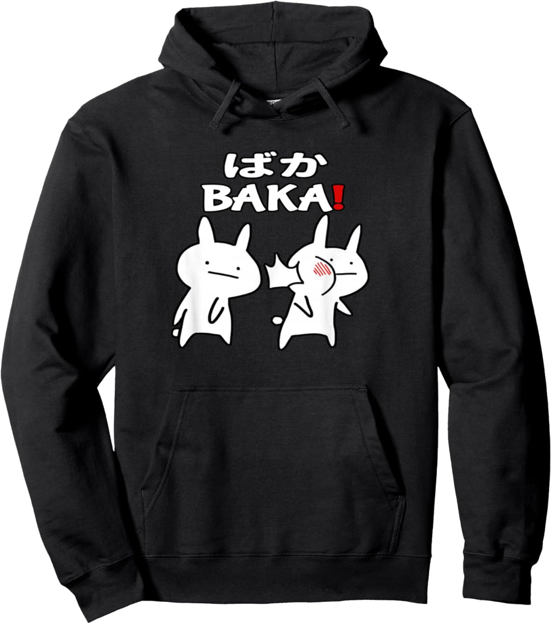 Lustiges Japan Baka Rabbit Ohrfeigen Anime und Manga Pullover Hoodie