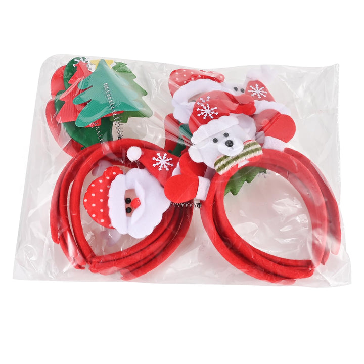 10 Stück Haarreifen Weihnachten Stirnband Haarreifen Haarschmuck Weihnachtsdeko mit Weihnachtlichen