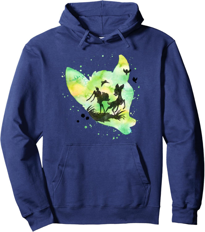 Disney Bambi Watercolor Silhouette Pullover Hoodie