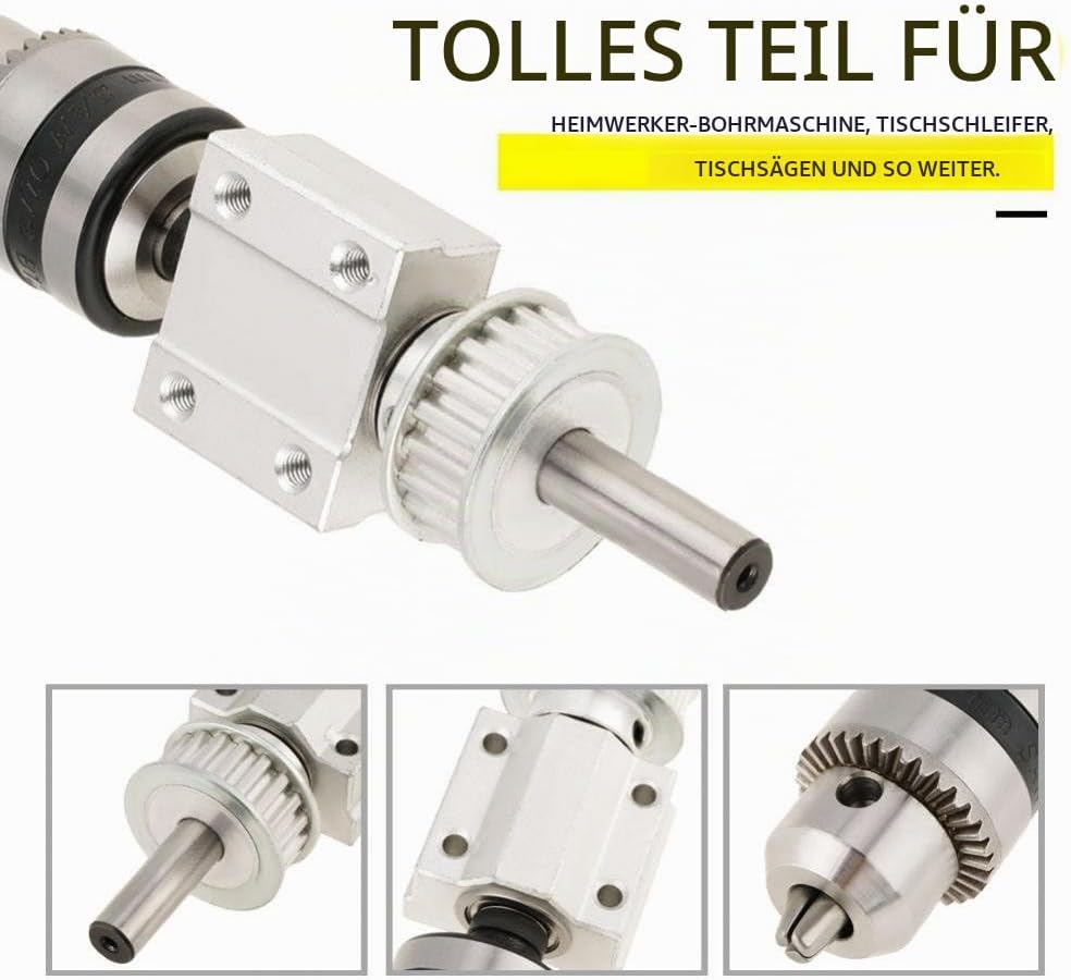 ZJZ01012 Bohrspindel, Hochpräzise Nicht angetriebene Spindel, Tischbohrspindel für DIY Bohrmaschine,