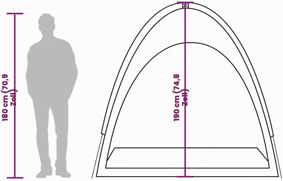 vidaXL Beistellzelt Beistellzelte Lagerzelt Grün 200 x 163 x 190 cm, Grün 200 x 163 x 190 cm