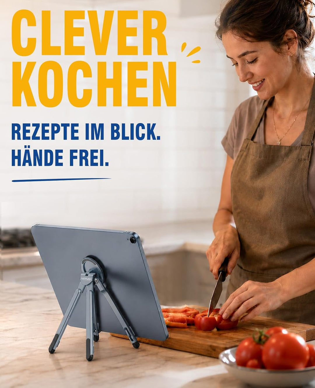 Urmust Leichter Laptop Ständer, Alu Tablet &amp; Magnet-Handyhalter Grau Grau Laptop Ständer 3-in-1, Gra