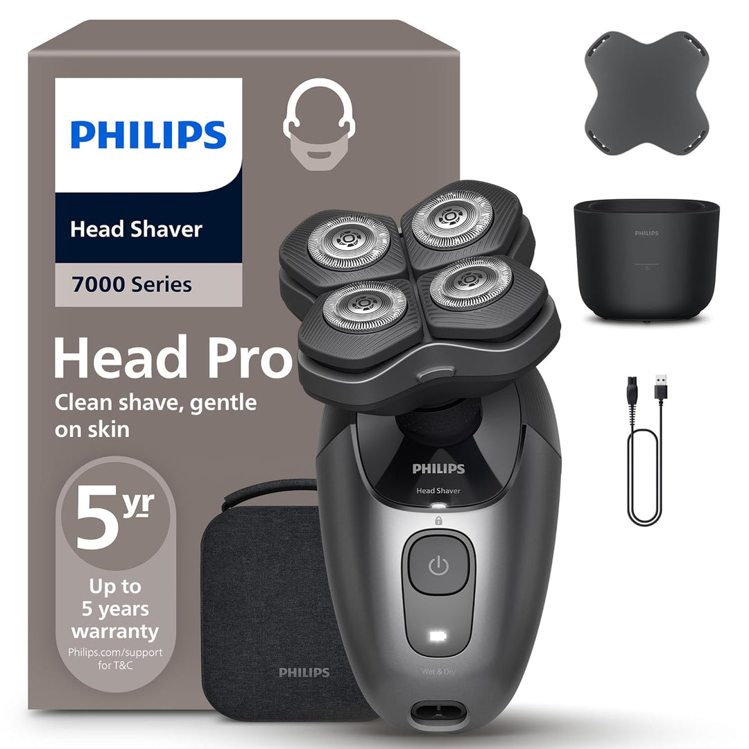 PHILIPS Head Shaver Pro Series 7000 – Glatzenrasierer für Männer und Frauen, flexibler 360grad-Scher