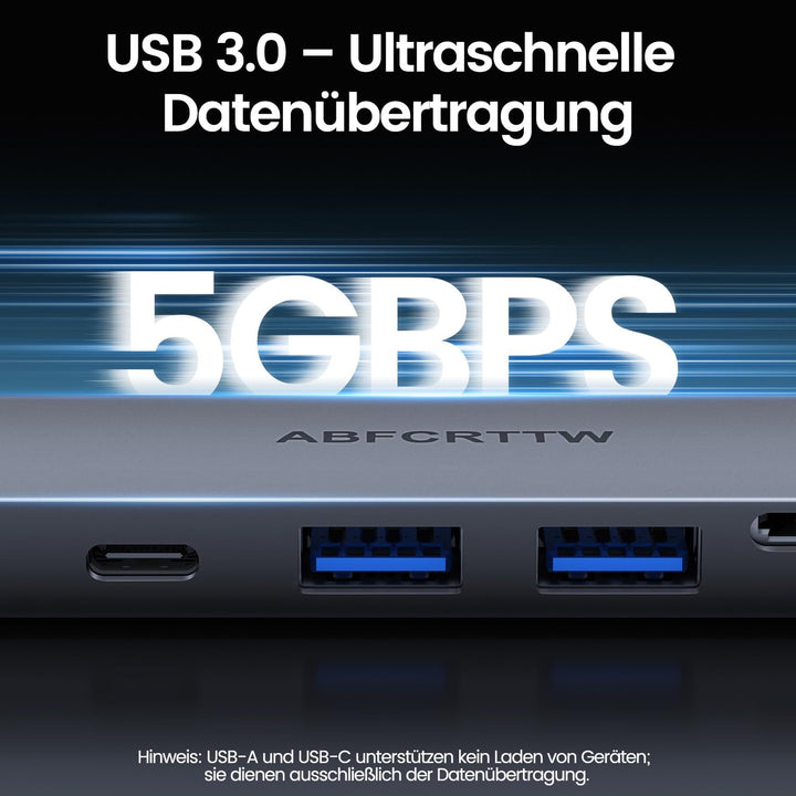 80CM USB C Hub mit HDMI 4K@60Hz, PD 100W Powered für MacBook Neo | 7-in-1 Docking Station USB C mit
