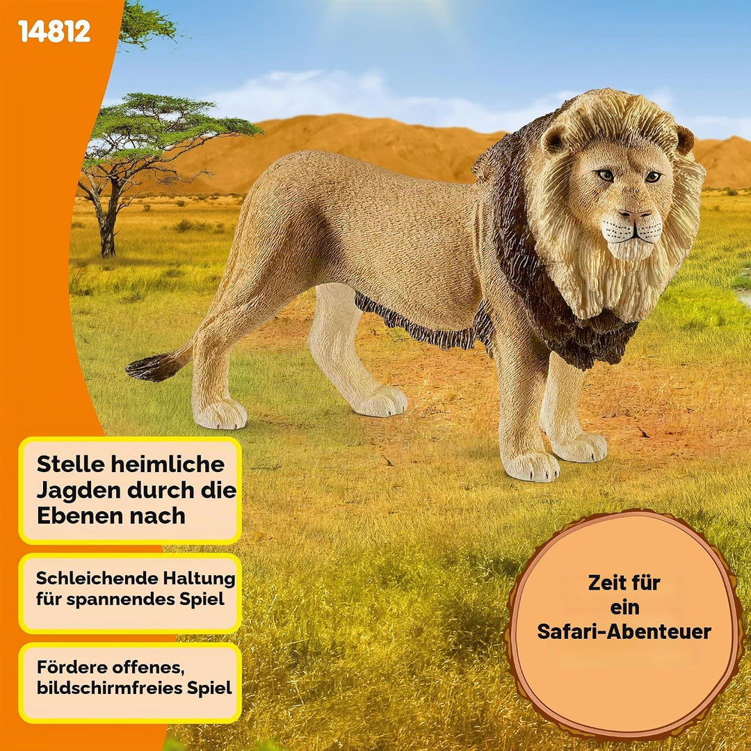 SCHLEICH 14812 Löwe, für Kinder ab 3+ Jahren, WILD Life - Spielfigur FFP, FFP