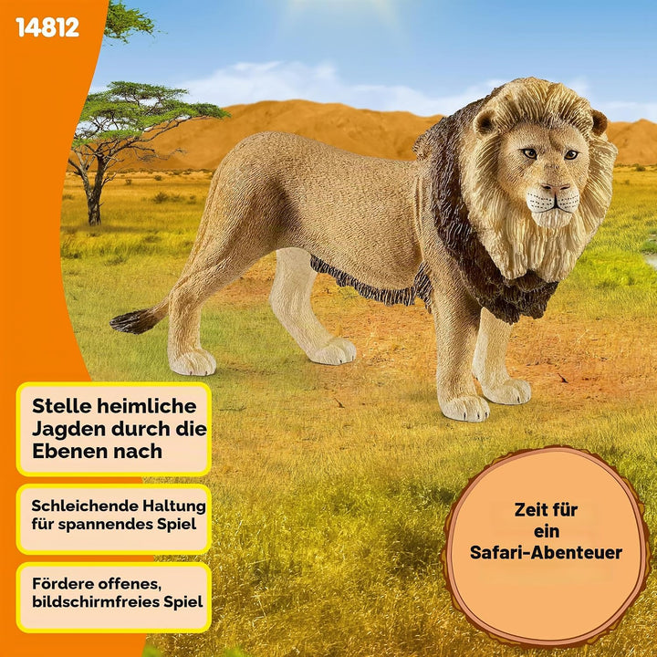 SCHLEICH 14812 Löwe, für Kinder ab 3+ Jahren, WILD Life - Spielfigur FFP, FFP