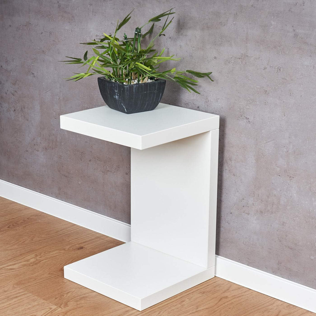 levandeo Beistelltisch Coco Weiss 32x32cm Höhe 50cm Keine Montage fest verleimt Holz Couchtisch Tisc