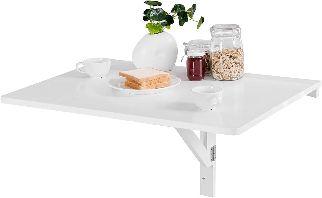 GIANTEX Wandklapptisch klein, Wandtisch Hängetisch Klappbar 80x60cm, Holz Klapptisch Esstisch Schrei