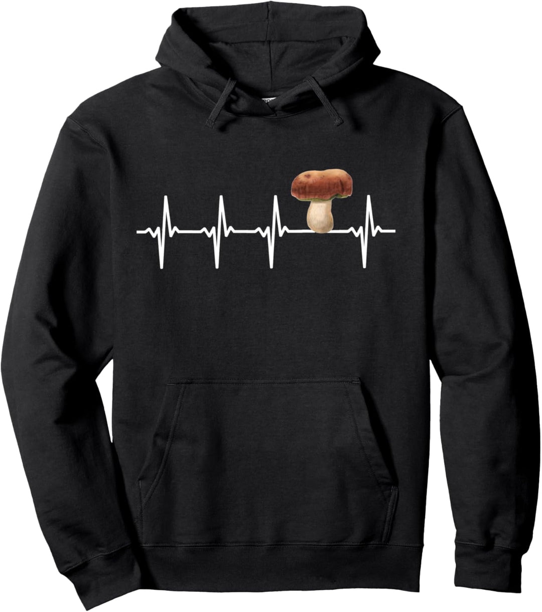 Pilze sammeln Steinpilz Pilzsammler Herzschlag Pullover Hoodie