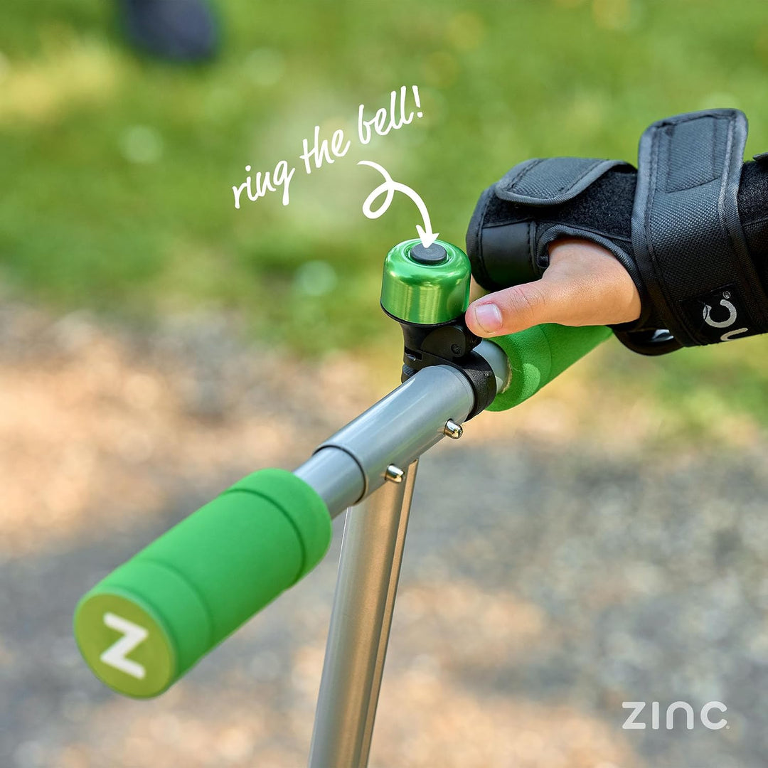Zinc Two Wheeled Kids Scooter for Ages 3+ – Folding 2-Wheel Kick Scooter with Light Up Wheels, Light