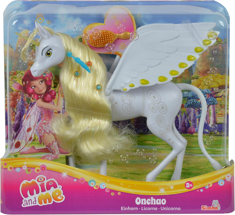 Simba 109480093 - Mia and Me Einhorn Onchao, mit beweglichen Flügeln & 109480101 - Mia und Me Armban