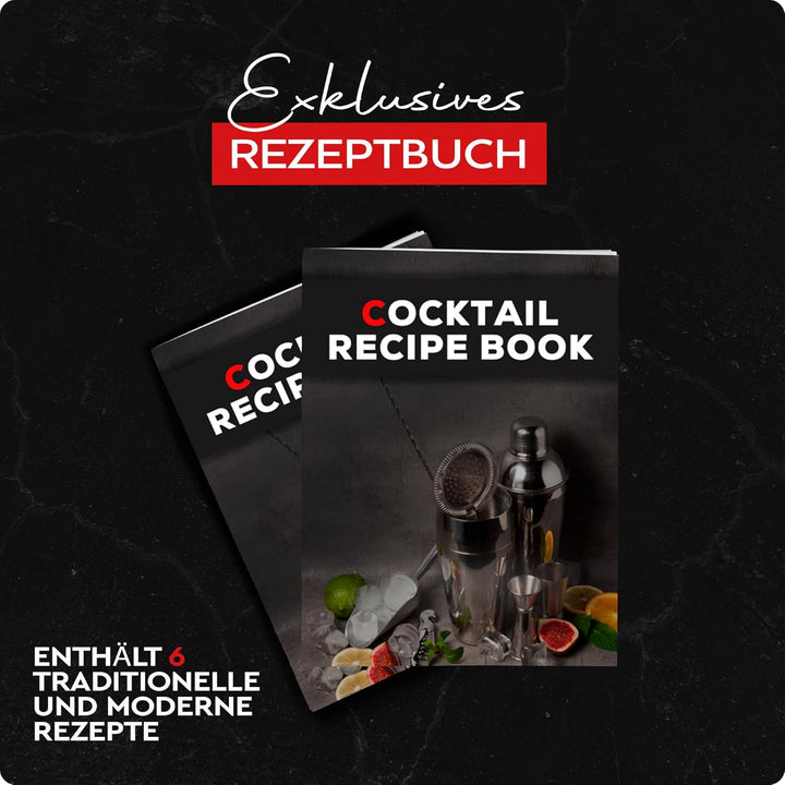 Cocktail Shaker Set 16-teilig aus Edelstahl | Barset für Barkeeper & Anfänger | Cocktail Zubehör ink