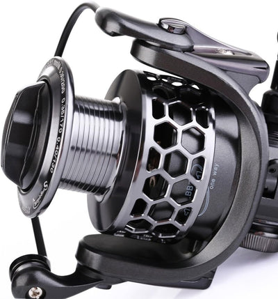 Sougayilang Angelrolle 13 + 1BB leicht, ultra-glatt, Aluminium-Spinnrolle mit gratis Ersatz-Graphits