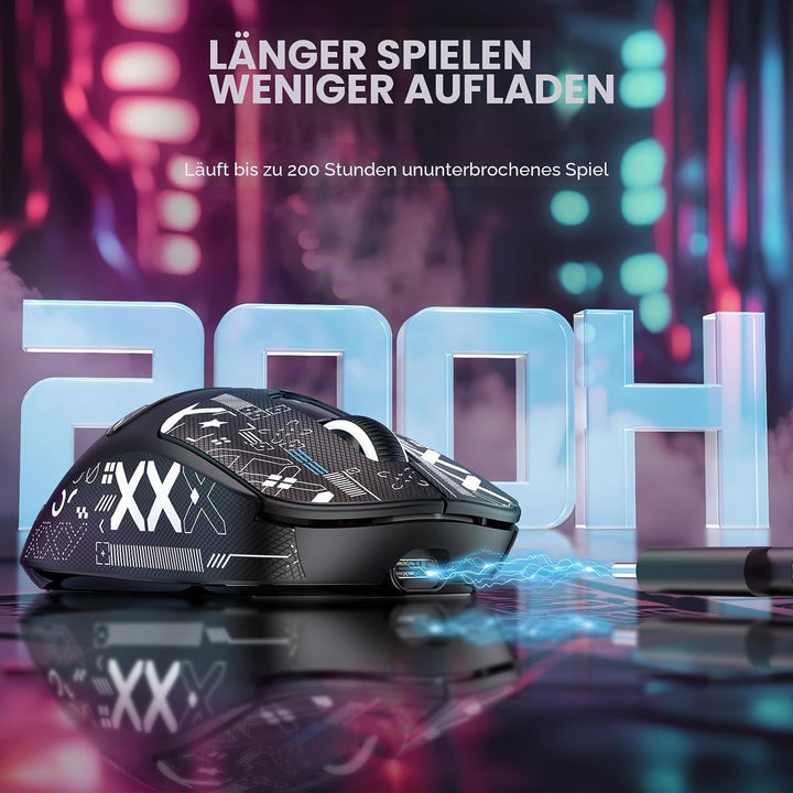VGN GAMEPOWER x Attack Shark X3MAX PAW3950 Kabellose Gaming-Maus Superlight, 42000DPI, 49g Ultraleic