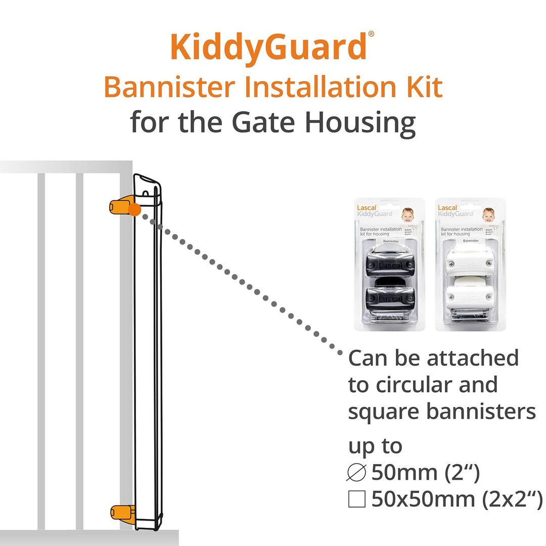 Lascal KiddyGuard Avant/Accent/Assure Rohrhalterung Set für Rollgehäuse, Stangenhalterung für runde