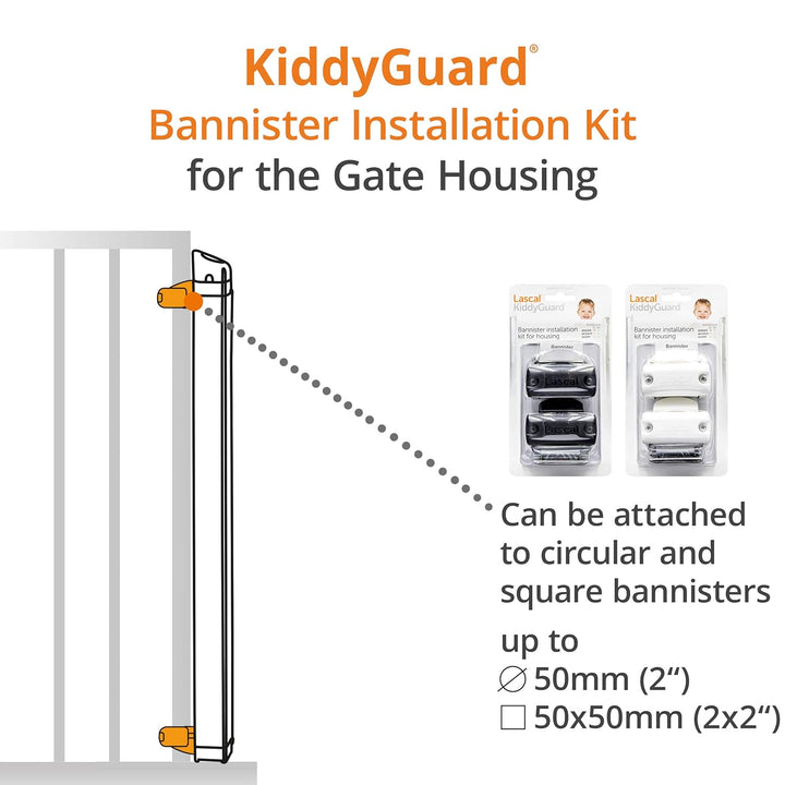 Lascal KiddyGuard Avant/Accent/Assure Rohrhalterung Set für Rollgehäuse, Stangenhalterung für runde