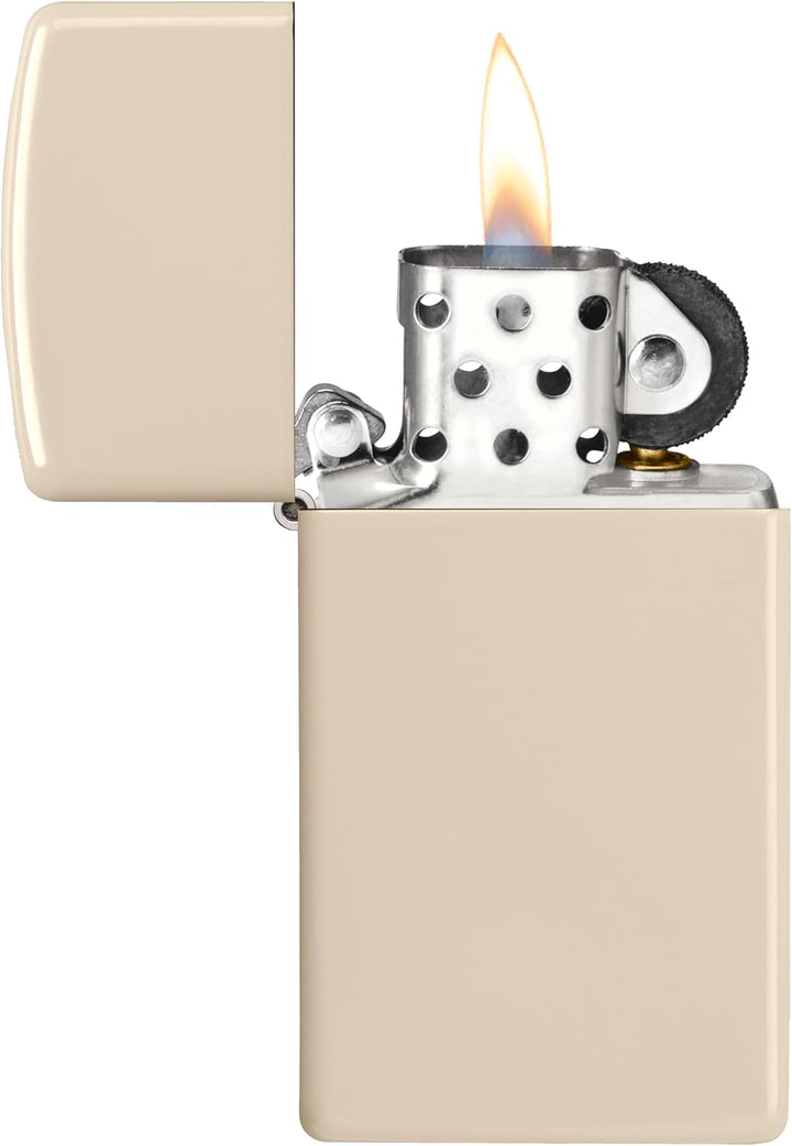 Zippo Feuerzeug, Slim Flat Sand, 1 x 3,5 x 5,5 cm 1 x 3,5 x 5,5 cm Schmaler Flacher Sand, 1 x 3,5 x