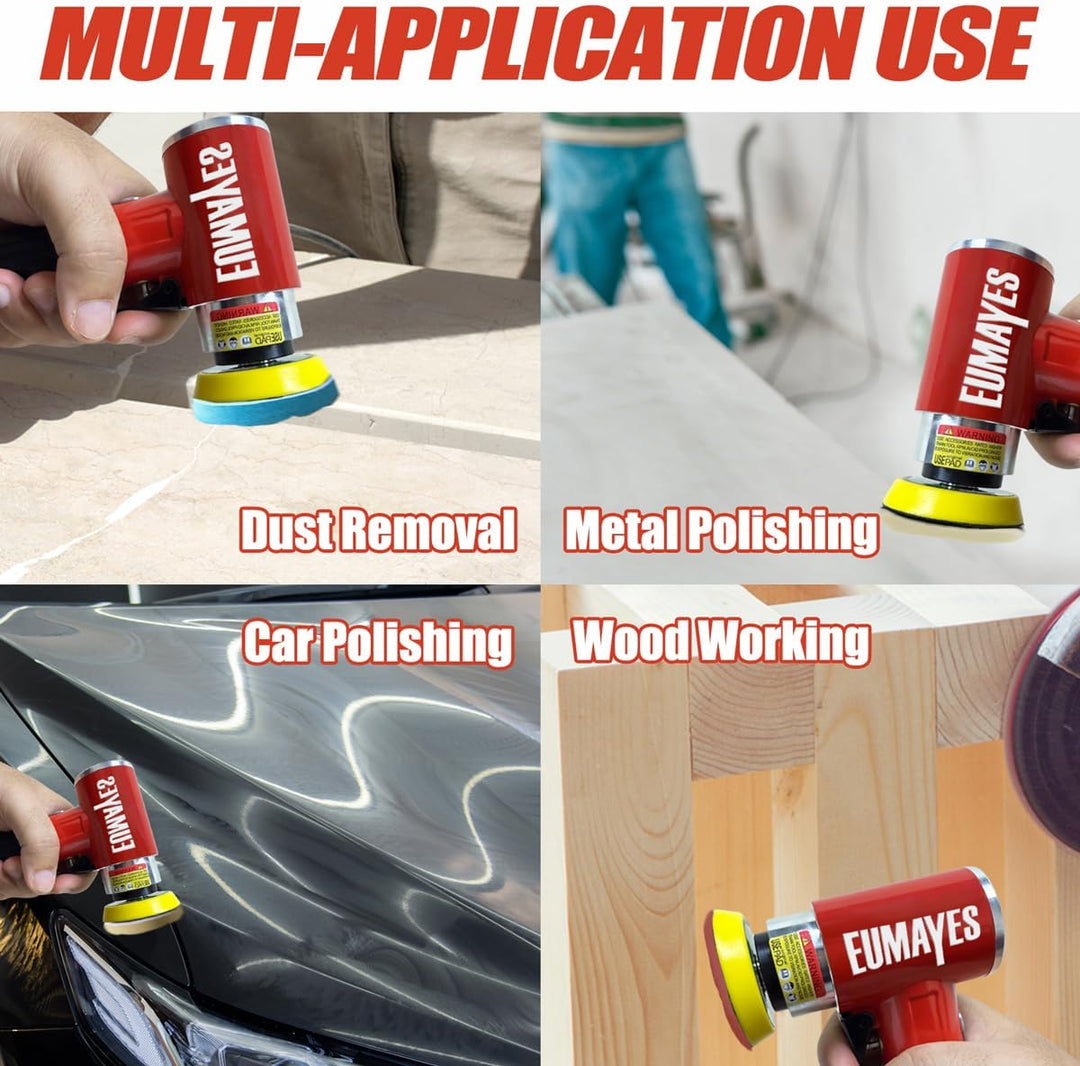 Mini Poliermaschine, 25mm 50mm 75mm Druckluft Exzenterschleifer Kleine Druckluftschleifer Polierer M
