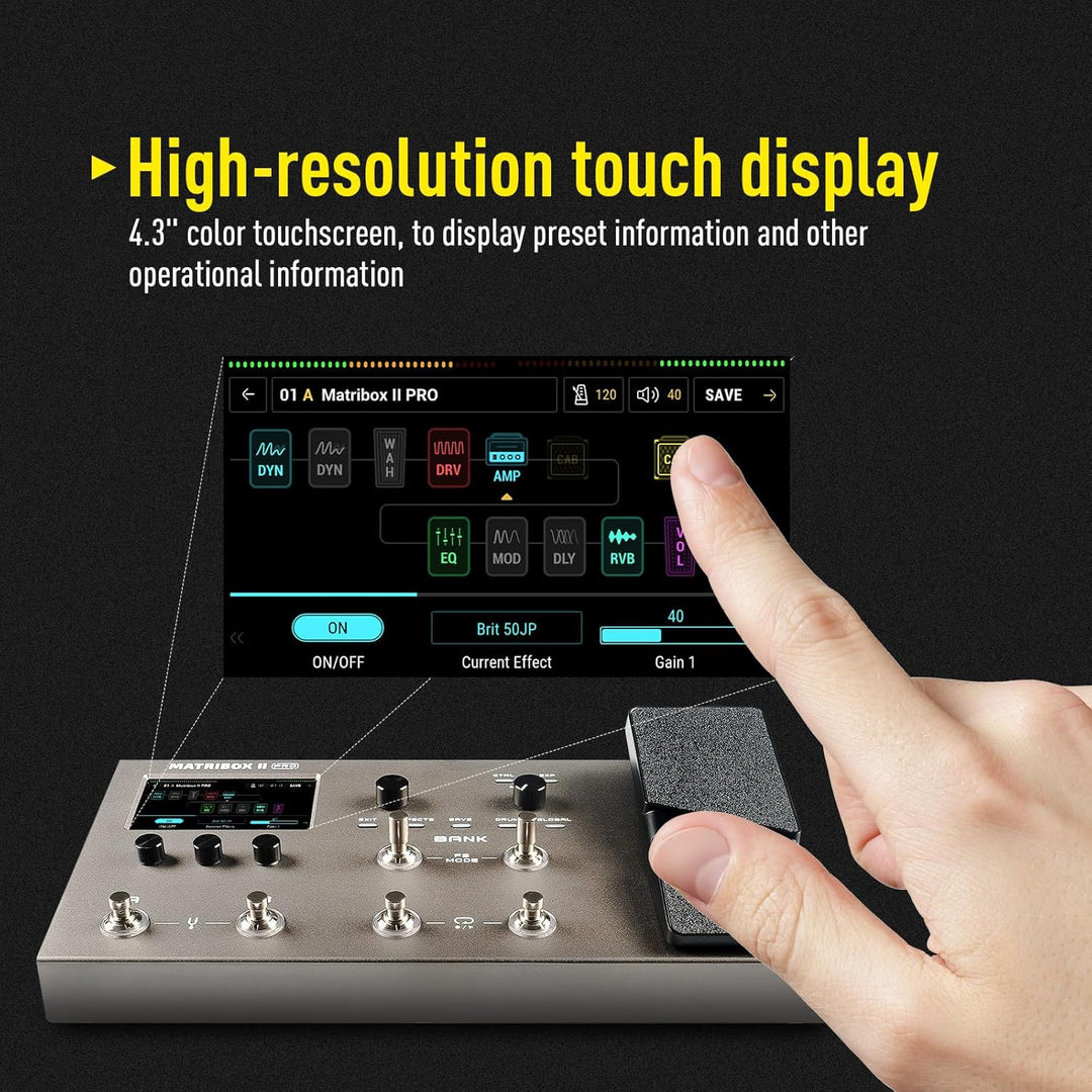 SONICAKE Multi Effekte mit Expression Pedal Guitar Bass Amp Modeling IR Cabinets Simulation FX Loop