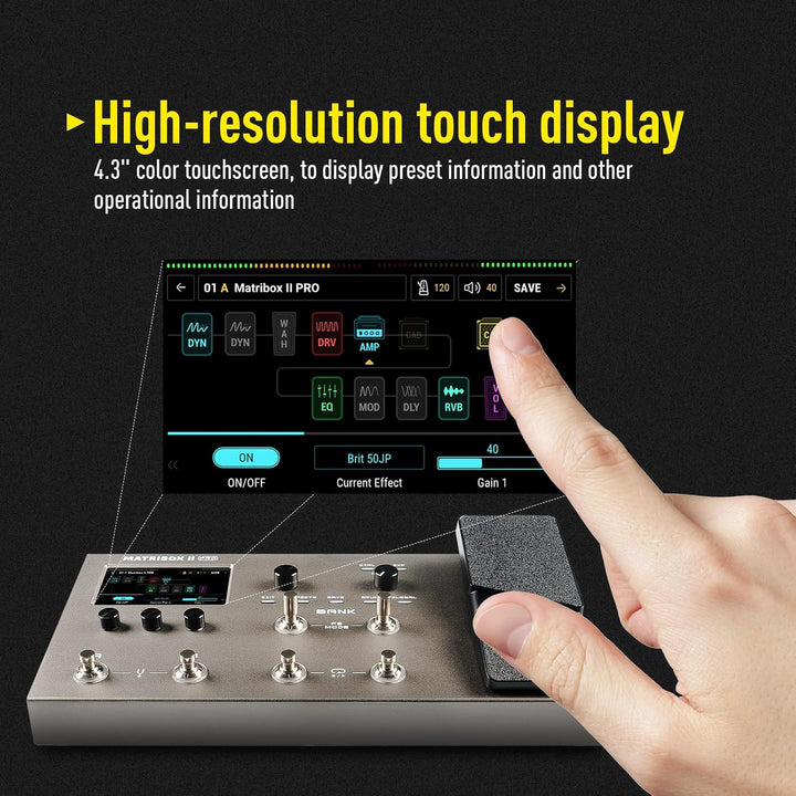 SONICAKE Multi Effekte mit Expression Pedal Guitar Bass Amp Modeling IR Cabinets Simulation FX Loop