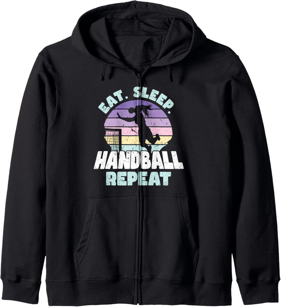 Eat Sleep Handball Repeat Handballerin Handballspielerin Kapuzenjacke