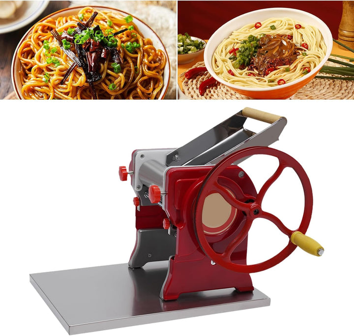 Manuelle Nudelmaschine, 0.5-5mm Edelstahl Pastamaker Pastamaschine Nudel Teig Pasta Maschine für 5-1