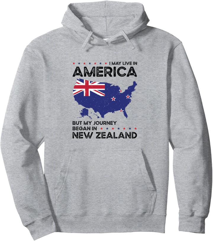 Neuseeland-Flagge, Amerikanischer Patriot, USA, gewachsen, Neuseeland, US-Flagge Pullover Hoodie
