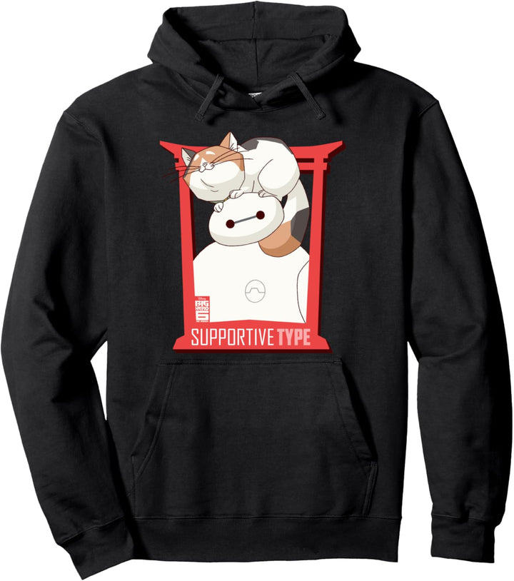 Disney Big Hero 6 TV Series Baymax And Mochi Supportive Type Pullover Hoodie