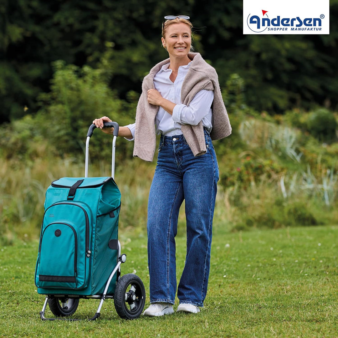 ANDERSEN Einkaufstrolley - Royal Shopper Hydro 3.0 Petrol 62 L Bike, Einkaufsroller, Rucksack, Therm