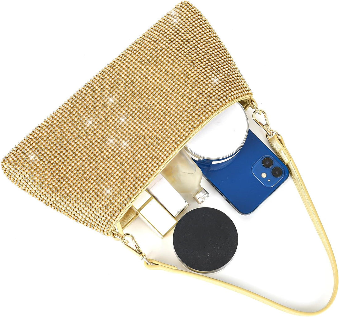 Valleycomfy Damen Clutch Elegante Brauttasche Diamant Handtasche Hochzeit Abendtasche Klatsch Tasche