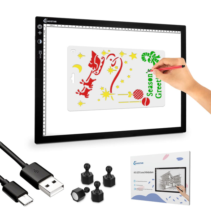 XIAOSTAR A3 Led Licht Pad Leuchttisch, Smart Tracing mit Sperrbildschirm und Timing-Set, einstellbar